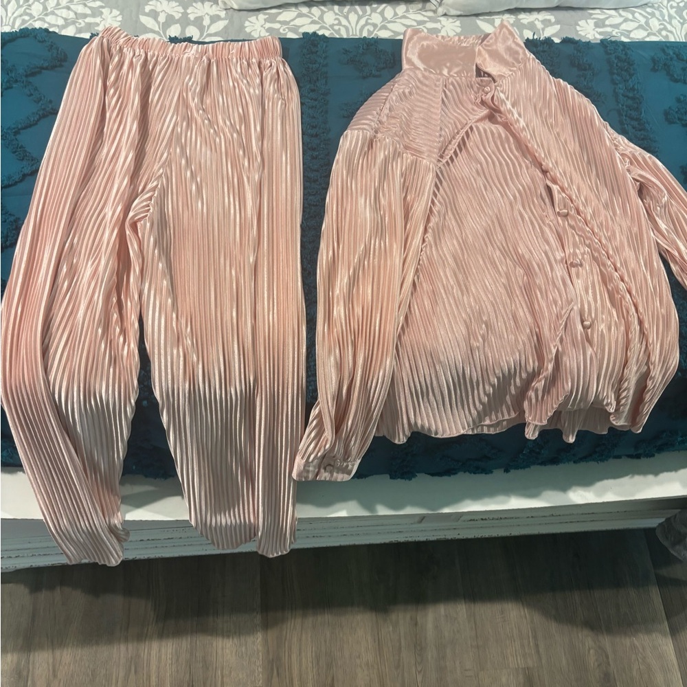 Entro Pink Striped Lounge Set